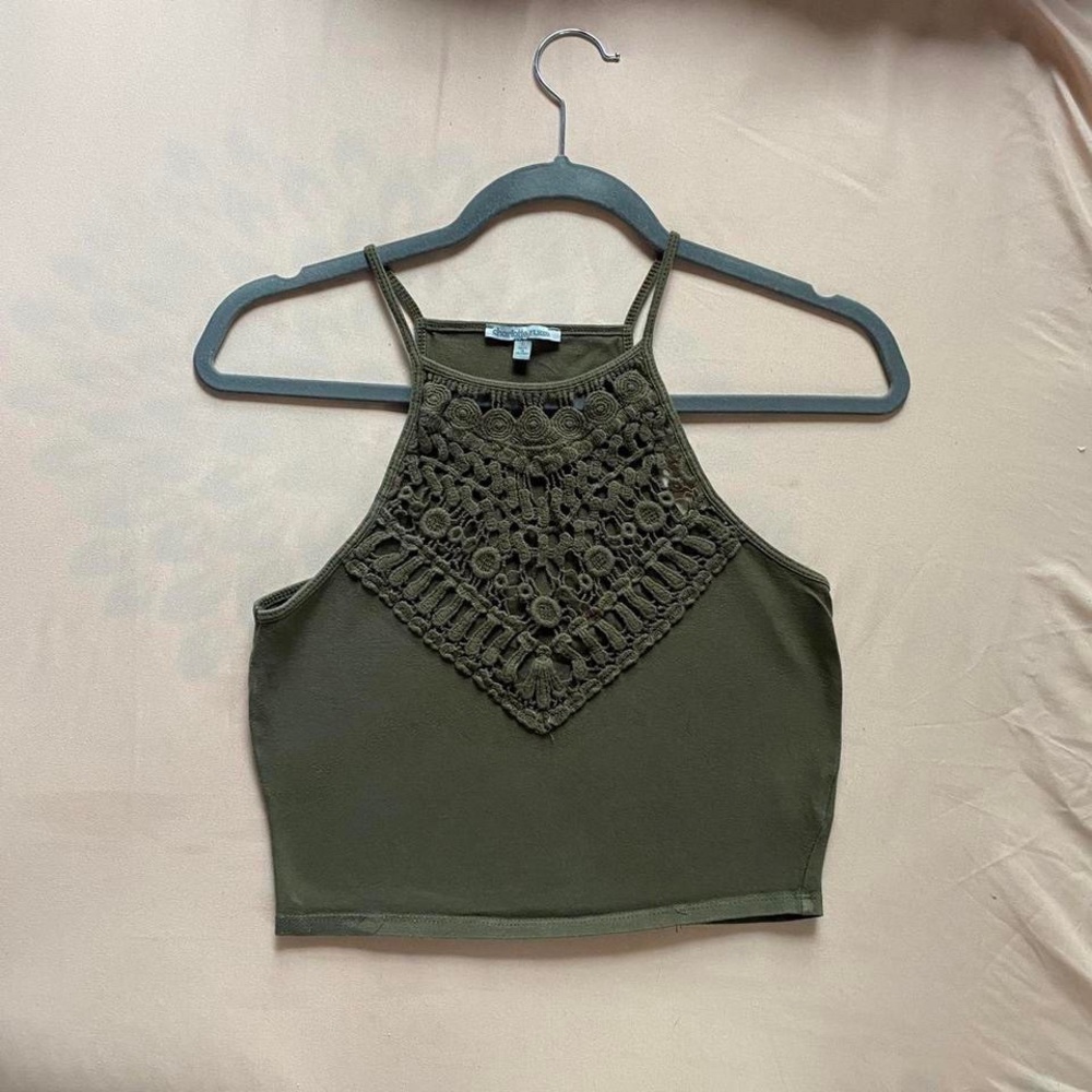 Boho Green Tank/Crop Top🌲